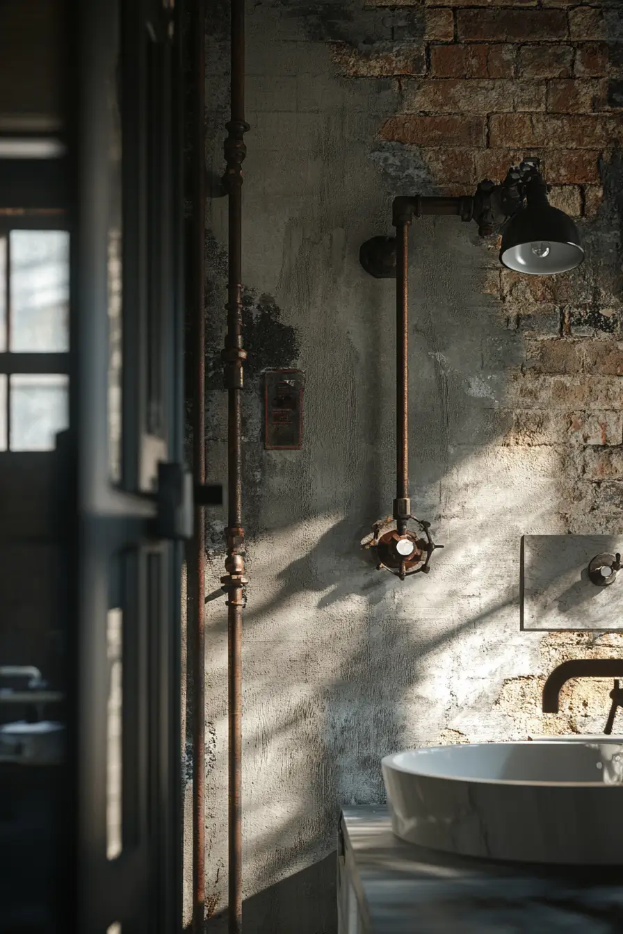 partially completed small bathroom renovation